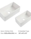 Farmhouse Apron Single Bowl Sink - Image 3